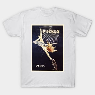 Angel PHEBUS Bicycle Advertisement Art Nouveau Print French Paris Vintage T-Shirt